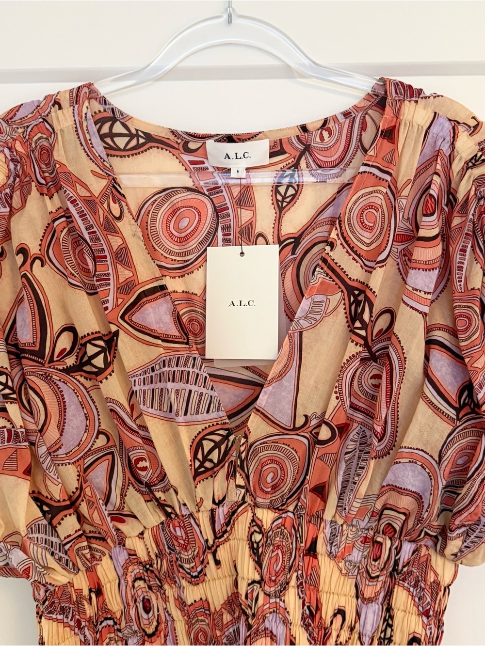 A.L.C. Luna Print Mini Dress Luna NWT Size 6 - Picture 5 of 10